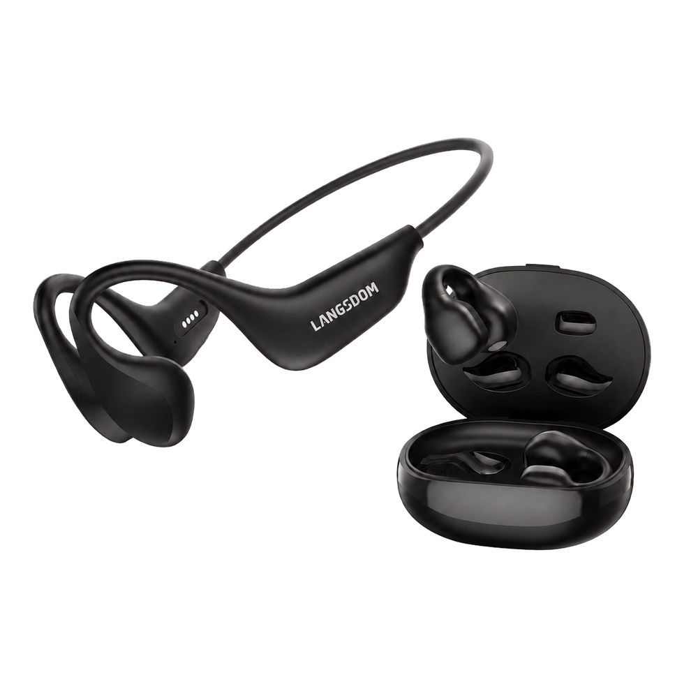 Audífonos Langsdom AirSwim y ClipBuds del catálogo BeeSmart